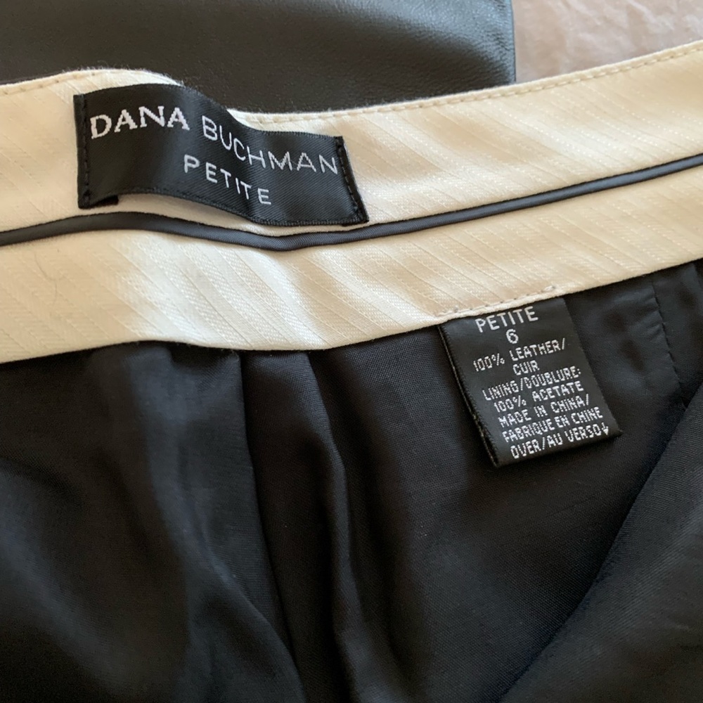 Dana Buchman petite leather pant size 6